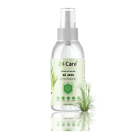 Xịt Phòng Tinh Dầu Sả JaVa Hữu Cơ Organic 24Care 50ML/100ML - Kháng khuẩn - Khử mùi hôi - Đuổi muỗi, kiến ba khoan, Vắt, côn trùng - Hương thơm thư giãn.