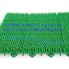 20 MIẾNG Thảm cỏ nhân tạo 30cmx30cm Made in Japan- Green lắp ghép dễ dàng hồ bơi, sân thượng... CONDOR JP