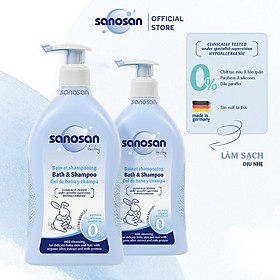 Combo Sữa tắm gội Sanosan chiết xuất Olive hữu cơ dung tích