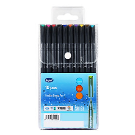 Color Pen Set 0.38 mm Fine Line Drawing Pens Perfect for Coloring Book and Bullet Journal Art Projects 10 Vibrant Colors Ink Pens