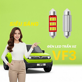 Bóng đèn led siêu sáng lắp trần xe VF3, Limo green