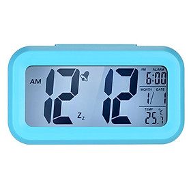 Đồng hồ báo thức kỹ thuật số nancy2895-LED cảm biến nhiệt độ có đèn nền xanh lá