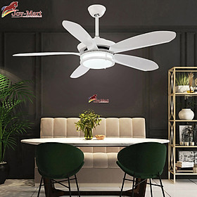 Mua Đèn Quạt Trần MQT2185 Thiết Kế 5 Cánh Nhựa ABS Trắng Cao Cấp Trang Trí Phòng Khách  Điều Khiển Từ Xa Với 6 Tốc Độ Gió Cực Mát - Hàng Nhập Khẩu