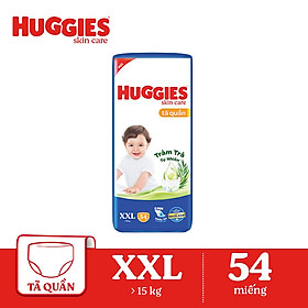 Tã/bỉm quần HUGGIES SKINCARE gói SUPER JUMBO size XXL 54 miếng