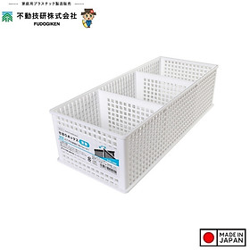 Rổ chữ nhật đựng đồ 03 ngăn, vách rời size XL - Hàng Nội Địa Nhật Bản