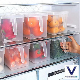 Mua Hộp bảo quản thức ăn tủ lạnh có nắp và tay cầm (14x15x26cm)