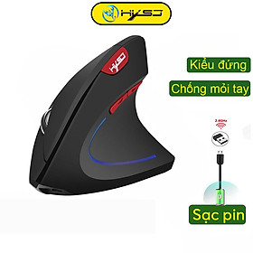 Chuột không dây kiểu đứng sạc pin HXSJ T22 wireless USB 2.4GHz chống mỏi