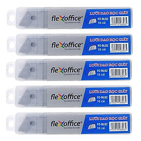 Bộ 5 Lưỡi dao rọc giấy Flexoffice FO-BL02