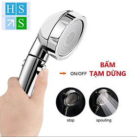 Mua ĐẦU VÒI SEN tắm nóng lạnh cao cấp mạ CROM bát vòi tắm tăng áp kèm nút tắt mở với 03 chế độ nước -