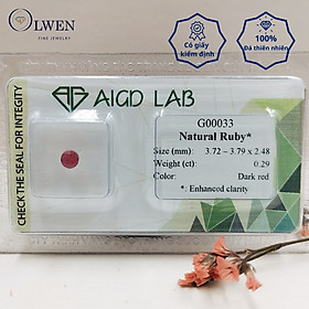 Viên đá Ruby tấm thiên nhiên G00033
