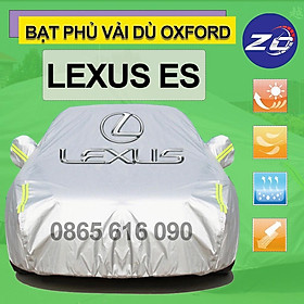 Bạt trùm xe ô tô Lexus ES vải dù oxford cao cấp áo trùm che phủ xe hơi, bạc phủ xe ô tô chống nóng,mưa