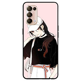 Ốp lưng dành cho Oppo Reno 5 mẫu Cô Gái Đội Nón
