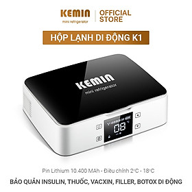 Hình ảnh Hộp lạnh di động Chính hãng Kemin K1 Pin 10400mah- Bảo quản Insulin, vacxin, thuốc, filer,botox- Tặng kèm túi đeo