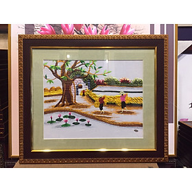 Tranh thêu tay truyền thống Việt Nam- 30x35cm ( Các Mẫu )