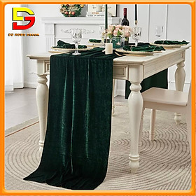 Mua Khăn Nhung Xanh Trải Giữa Bàn 3m Khăn Table Runner Trang Trí Sự Kiện  Lễ Hội Sang Trọng DG-594