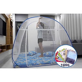 Mua Mùng chụp chống muỗi tự bung xếp gọn đỉnh rộng MỘC MIÊN -Màn chụp xếp gọn   Tặng Cặp vỏ Gối
