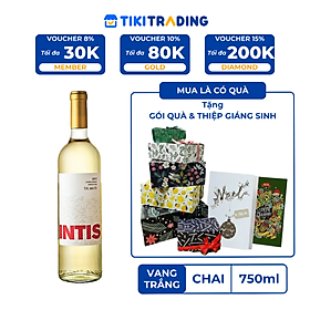 Rượu vang trắng Argentina Intis Chardonnay Chenin 750ml 12% - 14% Không hộp