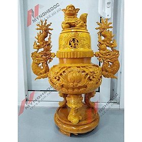 Mua Đỉnh thờ bằng gỗ mít ta đục song long cực đẹp