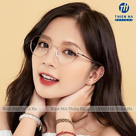 Gọng kính nữ Tròn Thiên Hà Optical chất liệu titan cao cấp siêu nhẹ, chống gỉ . GLK001
