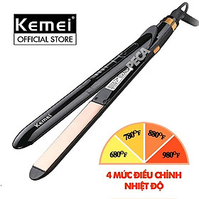 Máy giạng tóc kiểm soát và điều chỉnh 4 nấc nhiệt độ chừng Kemei KM-8889 rất có thể giạng uốn nắn cụp đuôi tạo nên loại tóc phù phù hợp với từng hiện tượng tóc