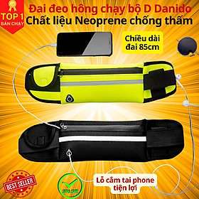 Túi Chạy Bộ Kiêm Đai Đeo Hông Dã Ngoại D Danido, Có chỗ cắm tai nghe chống thấm nước, kích thước 10x85cm cao cấp D Danido