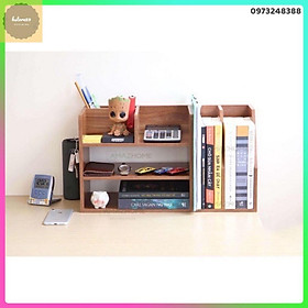 Mua kệ sách để bàn   kệ gỗ công nghiệp MDF mã 02 chống ẩm cao cấp lắp ráp dễ dàng rất gọn gàng xinh xắn thông minh giá rẻ