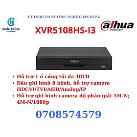 Mua Đầu ghi HDCVI 8 kênh DAHUA DH-XVR5108HS-I3- Hàng chính hãng