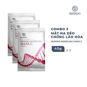 Combo 3 Mặt Nạ Dẻo Chống Lão Hoá BIJINDO Modeling Mask C (Collagen) 40g