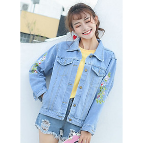 Áo Khoác Jean Nữ Titishop NT64 - Xanh