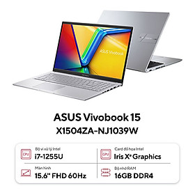 Mua Asus Vivobook 15 X1504ZA-NJ1039W (Intel Core i7-1255U | 16GB | 512GB | Intel Iris Xe | 15.6 inch FHD | Win 11 | Bạc) - HÀNG CHÍNH HÃNG