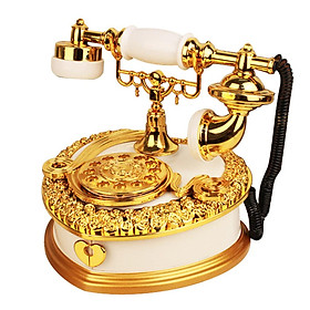 Light luxury retro phone music box clockwork music box jewelry box European photography props ornaments