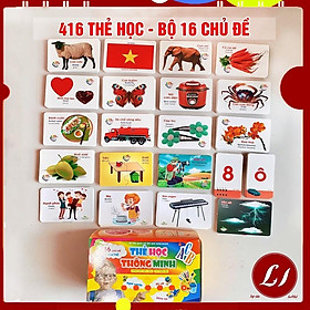 Bộ thẻ học 16 chủ đề song ngữ Anh Việt (có 416 thẻ) cho bé phát triển - Bản mới nhất
