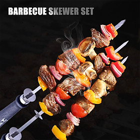 Xiên Thịt Nướng BBQ Bằng Thép Không Gỉ - Bạc