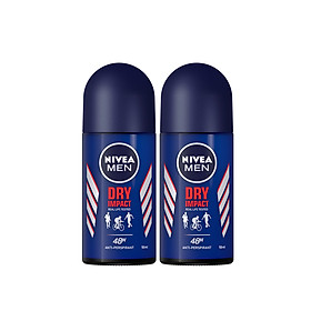 Combo 2 Lăn Ngăn Mùi NIVEA MEN Dry Impact Khô Thoáng (50ml) - 81610