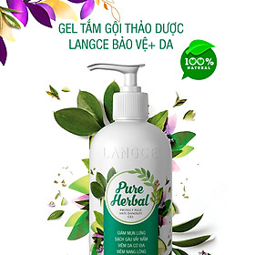 TẮM GỘI DƯỢC LIỆU SẠCH VẨY NẤM, GÀU BẢO VỆ+ DA 250ml VIÊM DA, VIÊM NANG LÔNG, NGỪA MỤN LANGCE