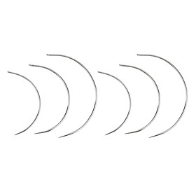 6 Pieces Plating Silver Curved Neddle for repair leather Sofa Carpat Tool