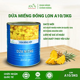 Dứa Miếng Ngâm Nước Đường F&G - Lon A10