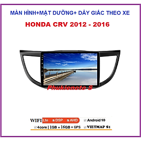 Combo Màn hình dvd ô tô +mặt dưỡng+dây giắc theo xe HONDA CRV 2012-2016.Màn android kết nối wifi ram1G-rom16G xem bản đồ Vietmap S1,có Tiếng Việt, màn hình xe hơi cảnh báo tốc độ, dau dvd xe oto.