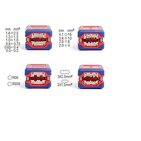 Dụng cụ tuốt nhiều loại dây điện workpro w091025 màu xanh đỏ