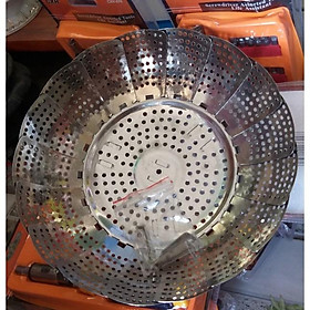 Mua Vỉ hấp đa năng 100% inox 04 chân gấp gọn size đại.