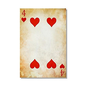 Mua Tranh lá bài  tranh trang trí quán bar  bài tây trên gỗ - Chất cơ 20x30cm