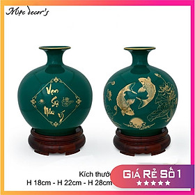 Mua Bình hút lộc  lọ hoa hút tài lộc trơn vạn sự như ý xanh lam