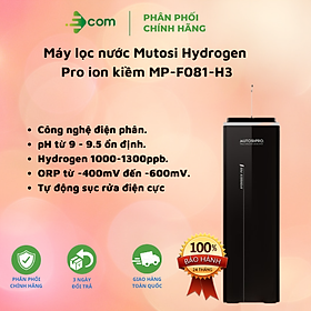 [Hàng chính hãng] Máy lọc nước Hydrogen Pro Ion Kiềm Mutosi MP-F081-H3, Công nghệ điện phân có màng ngăn, Bảo hành tại nhà.