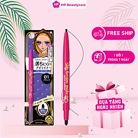 Bút Chì Sáp Kẻ Mí Mắt Kissme Heroine Make Quick Eyeliner Lâu Trôi (Nét Vẽ Tự Nhiên-Dạng Xoay) Màu Đen