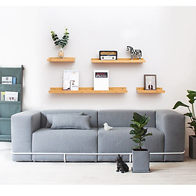Mua Set kệ gỗ thông tự nhiên treo tường kệ đựng đồ trang trí như hình