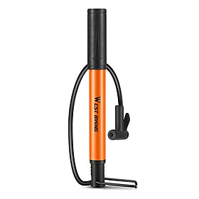 WEST BIKING 90PSI Foot Bicycle Tire Pump Portable Mountain Bike Inflator Basketball Inflator Cycling Accessory