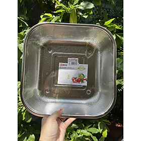 Mua rổ inox dày 304 đục lỗ hình vuông