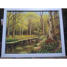 Mua Tranh Treo Tường (Sơn Dầu Vẽ Tay 100%) - Mùa Thu Vàng 40 x 50cm