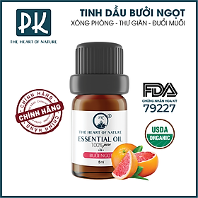 Tinh Dầu Cao Cấp Bưởi Ngọt PK 100ml -  Tinh Dầu Bưởi Ngọt Thơm Phòng, Đuổi Muỗi, Thư Giãn - Chứng Nhận Hữu Cơ Organic FDA Hoa Kỳ duy nhất Việt Nam