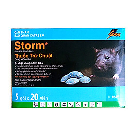 Dạng gói 20 viên | hộp 100 viên - thuốc diệt chuột storm - dạng viên nén - đơn giản dễ sử dụng - an toàn với người sử dụng và môi trường